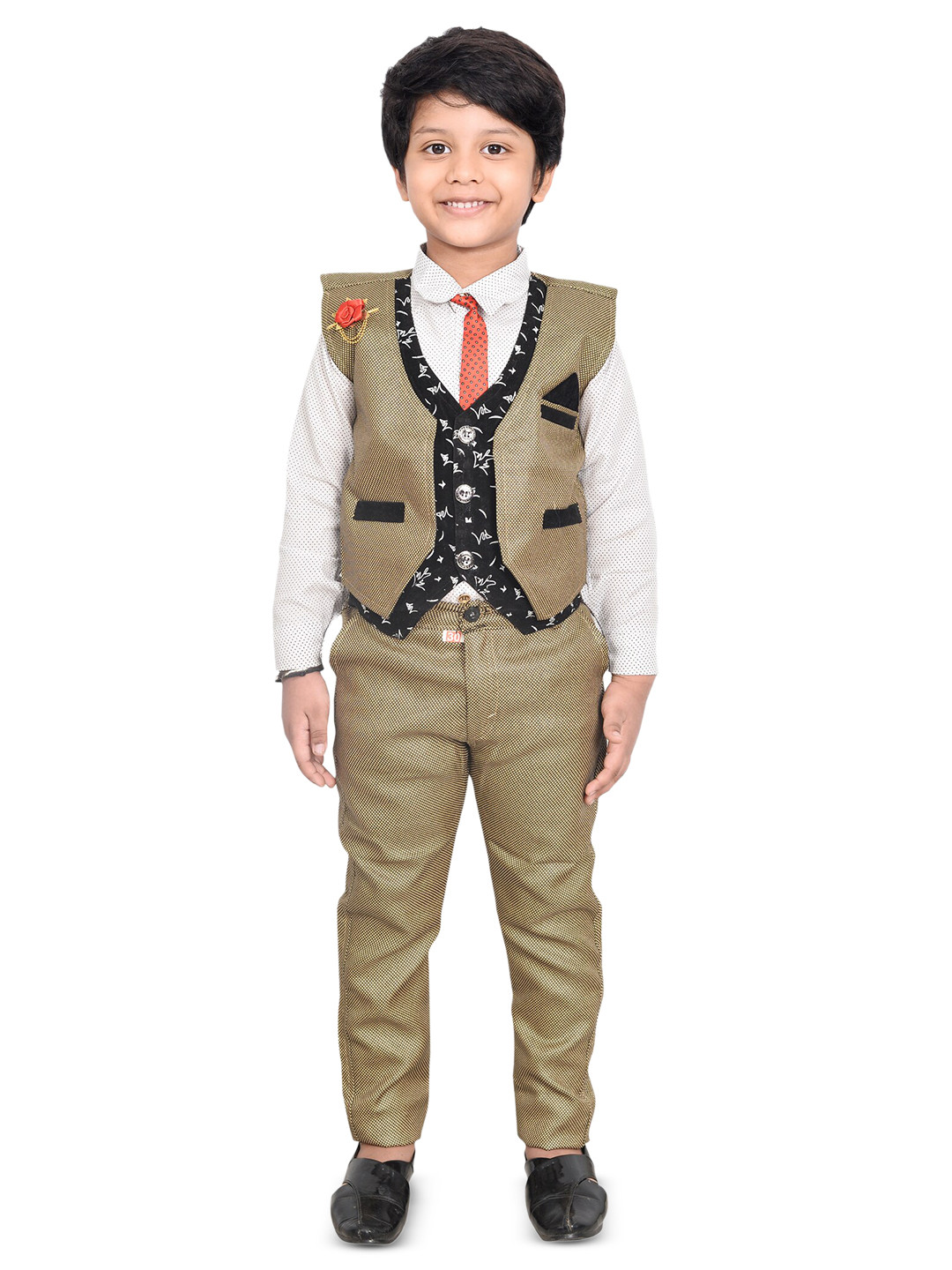

BAESD Shirt & Trousers With Waistcoat, Gold