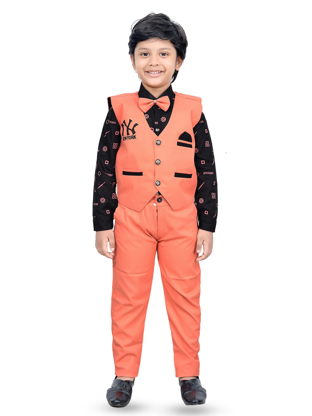 

BAESD Printed Shirt with Trousers & Waistcoat, Pink