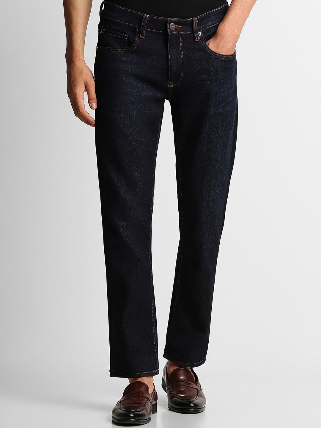 

Louis Philippe Jeans Men Mid Rise Slim Fit Jeans, Black