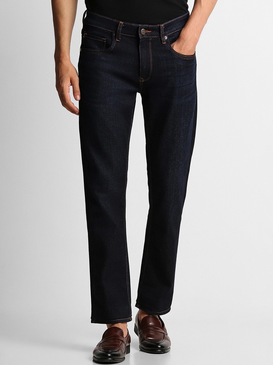 

Louis Philippe Jeans Men Mid Rise Slim Fit Jeans, Black