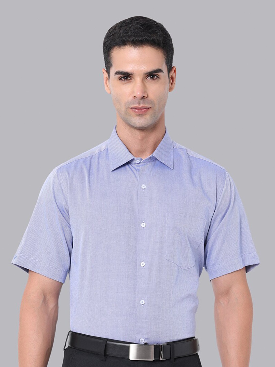 

Van Heusen Spread Collar Slim Fit Pure Cotton Formal Shirt, Turquoise blue