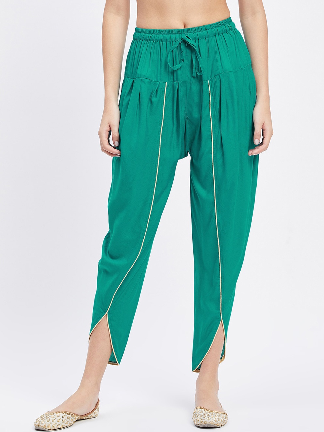 

Clora Creation Women Tulip Style Dhoti Pants, Green