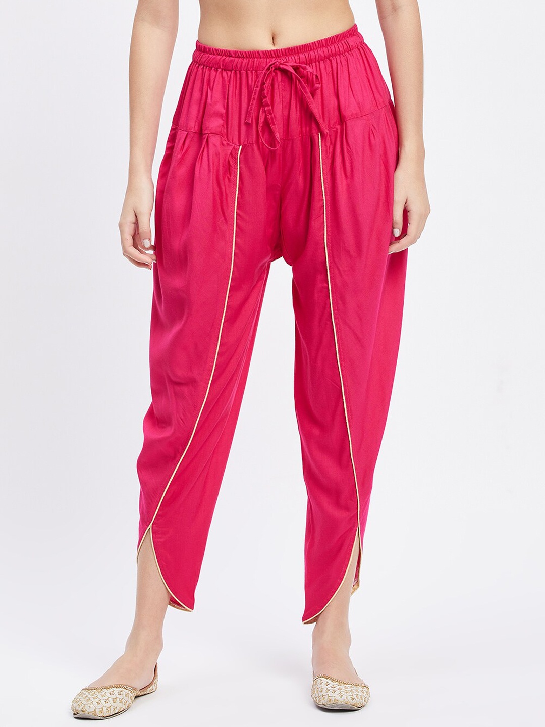 

Clora Creation Rayon Tulip Dhoti Pants, Magenta