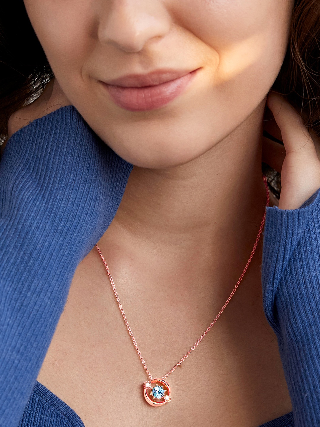 

AIKA BY MINUTIAE Brass Rose Gold-Plated Necklace