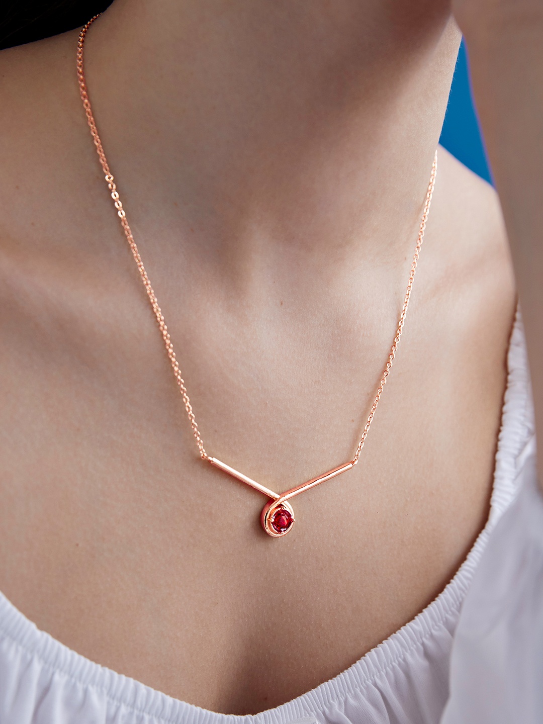 

AIKA BY MINUTIAE Rose Gold-Plated Brass Necklace