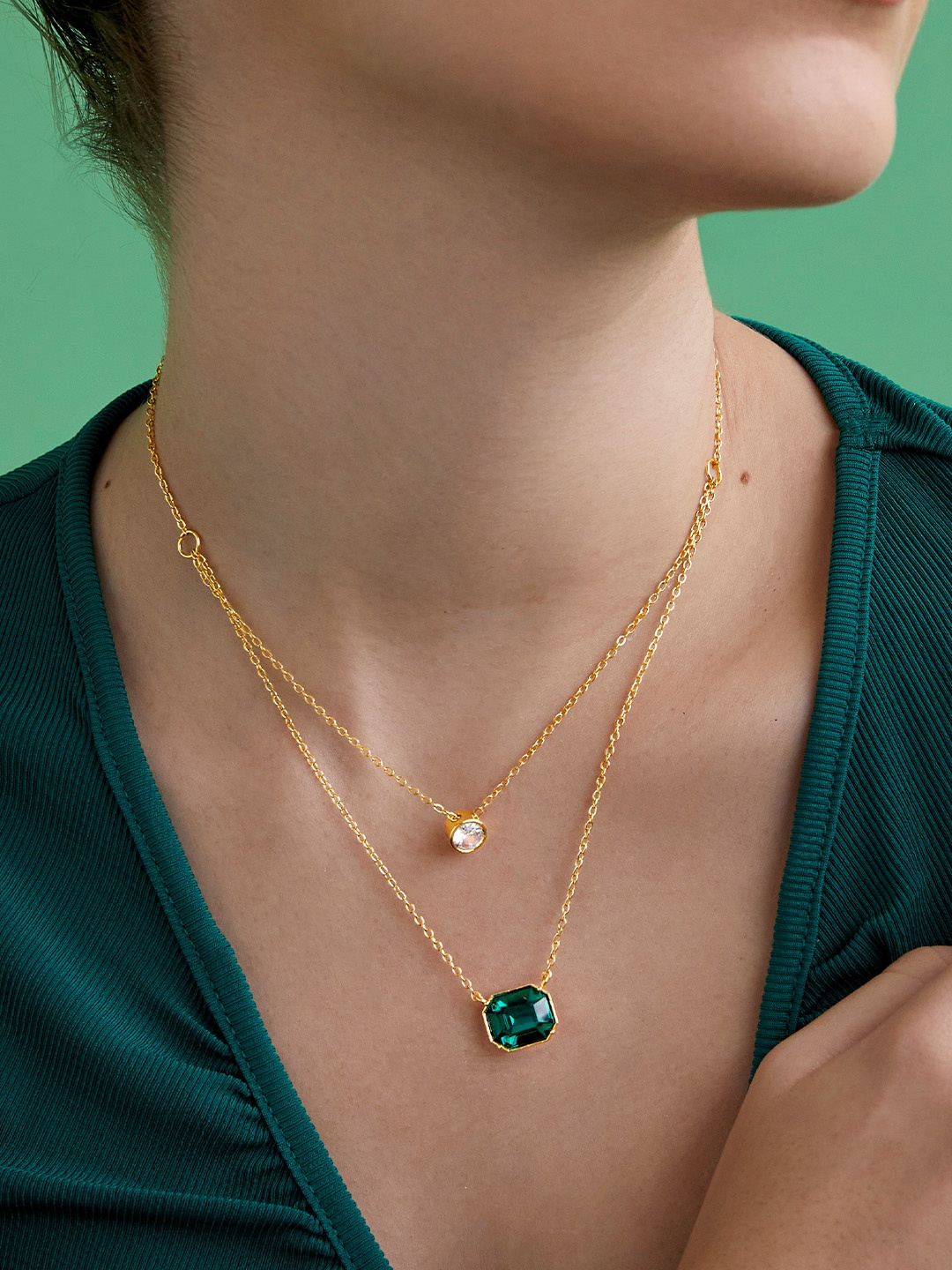 

AIKA BY MINUTIAE Gold-Plated Brass Layered Necklace