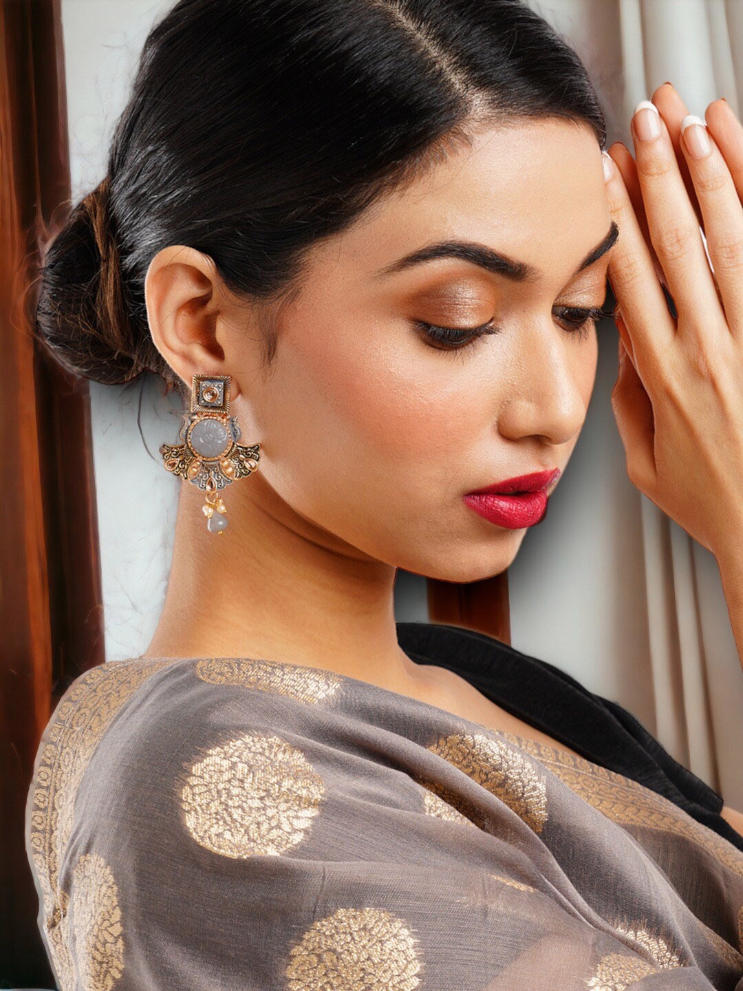 

Anouk Gold-Plated Contemporary Drop Earrings