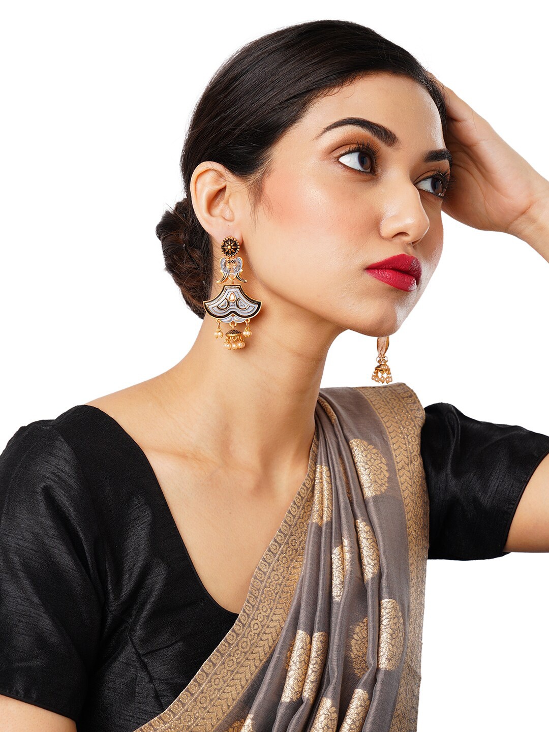 

Anouk Gold-Plated Contemporary Drop Earrings