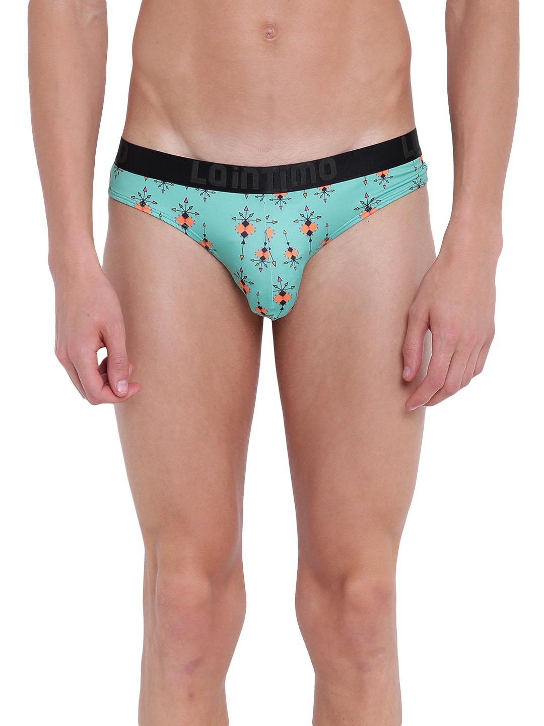 

La Intimo Men Anti Microbial Printed Semi Seamless Bikini Briefs LISL033-SP, Blue
