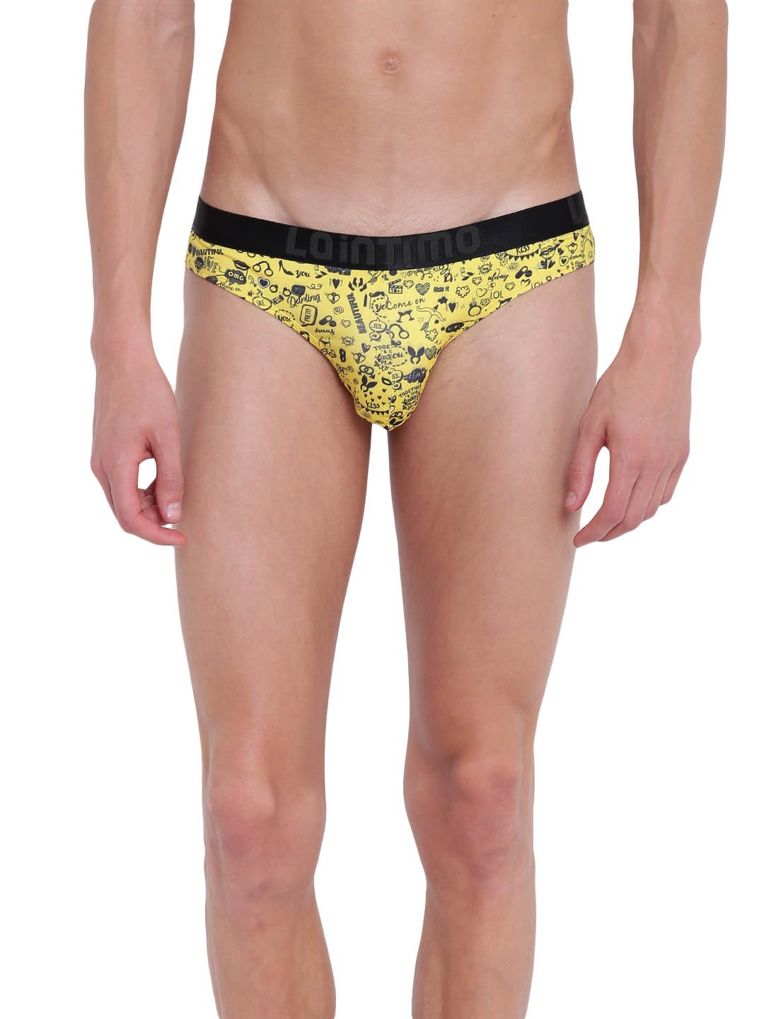 

La Intimo Men Printed Seamless Briefs LISL033-SP, Yellow