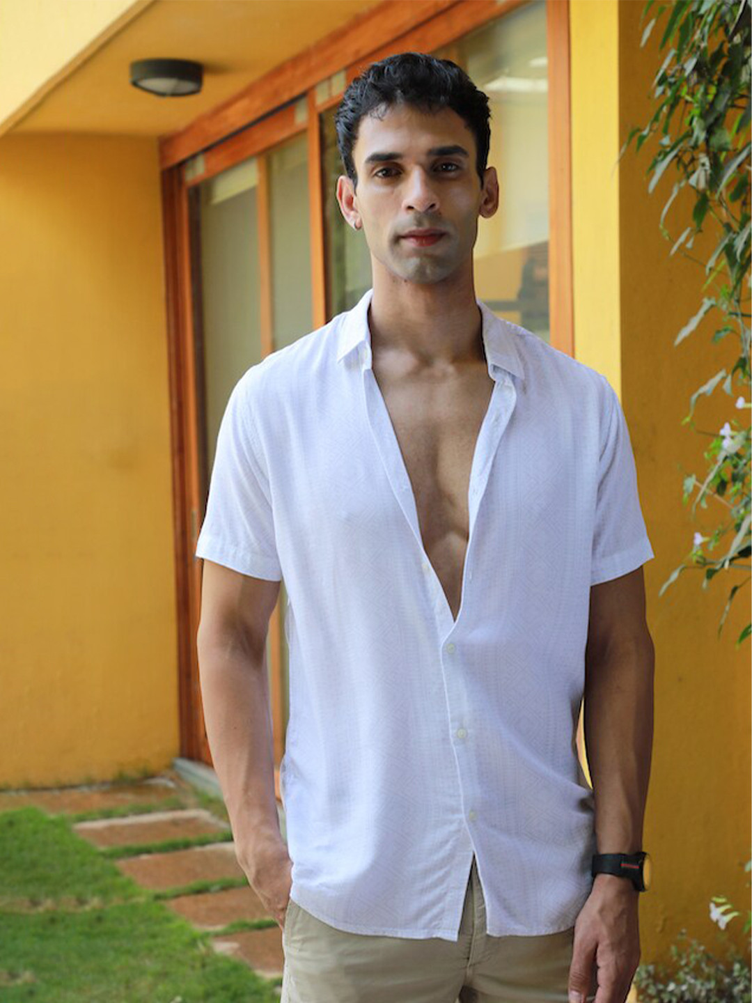 

POE Smart Slim Fit Casual Shirt, White