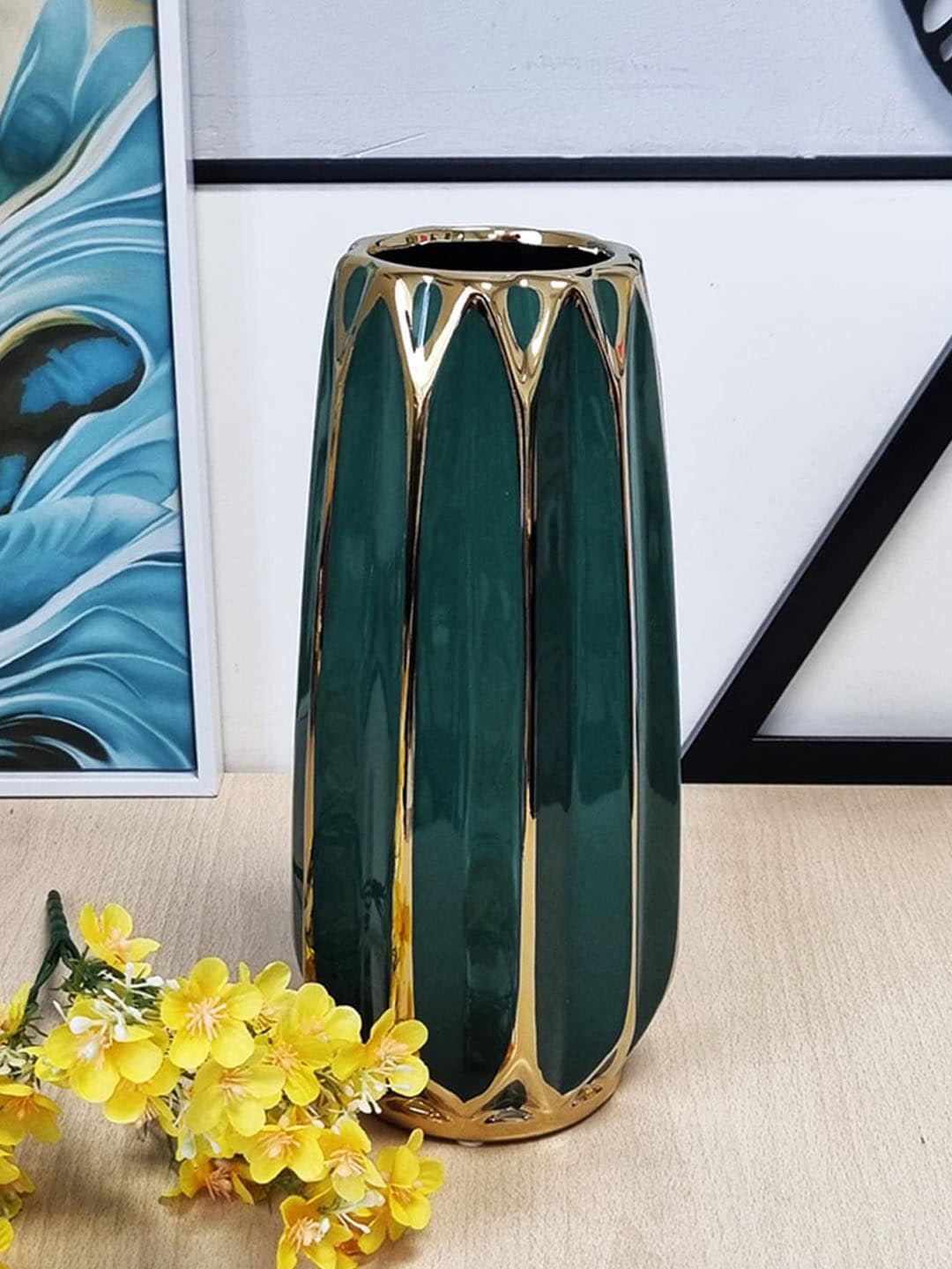 

Art Street Green Geometrical Flower Table Vase