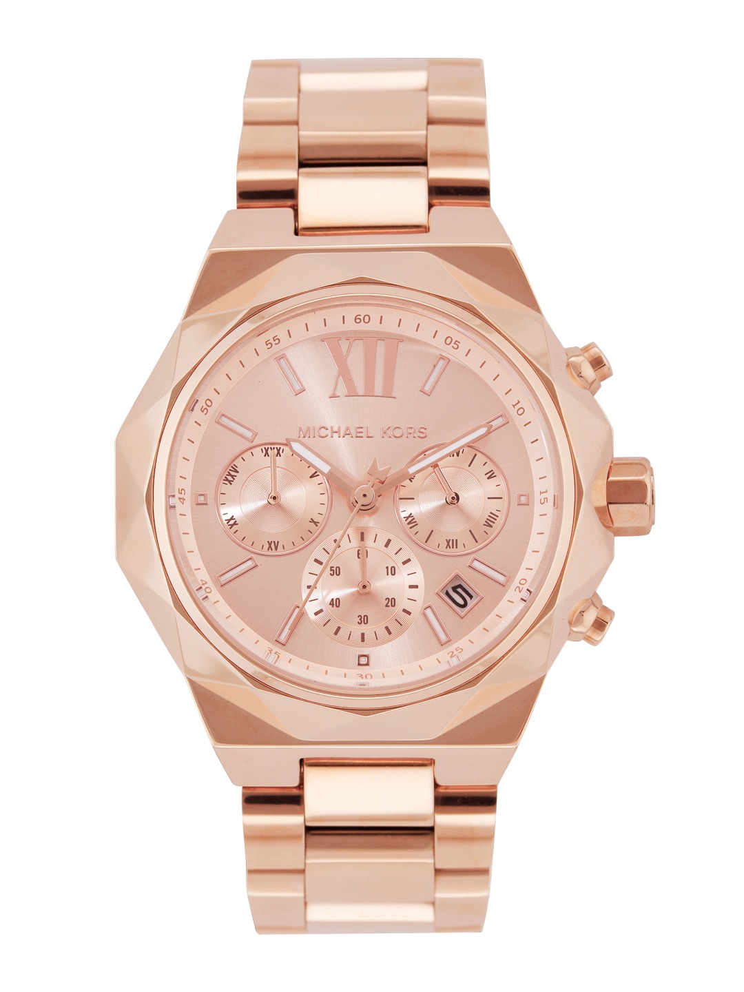

Michael Kors Women Raquel Bracelet Style Straps Analogue Watch MK4688-Rose Gold