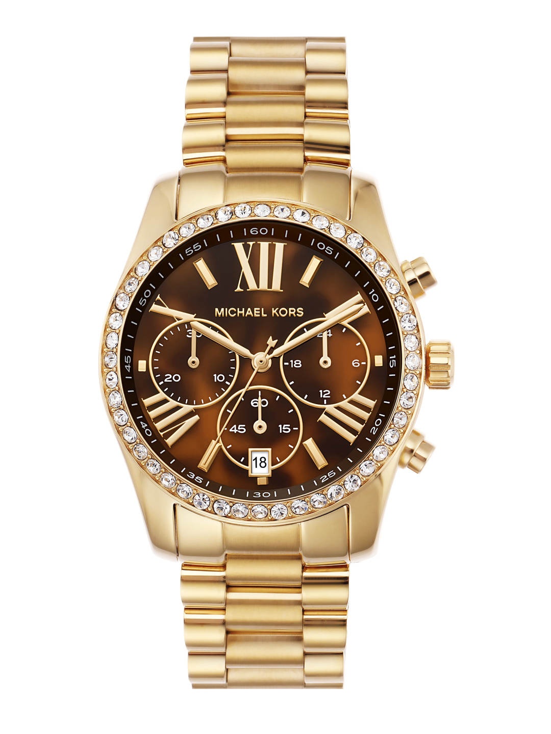 

Michael Kors Women Printed Dial & Stainless Steel Bracelet Style Chronograph Watch MK7276, Multi