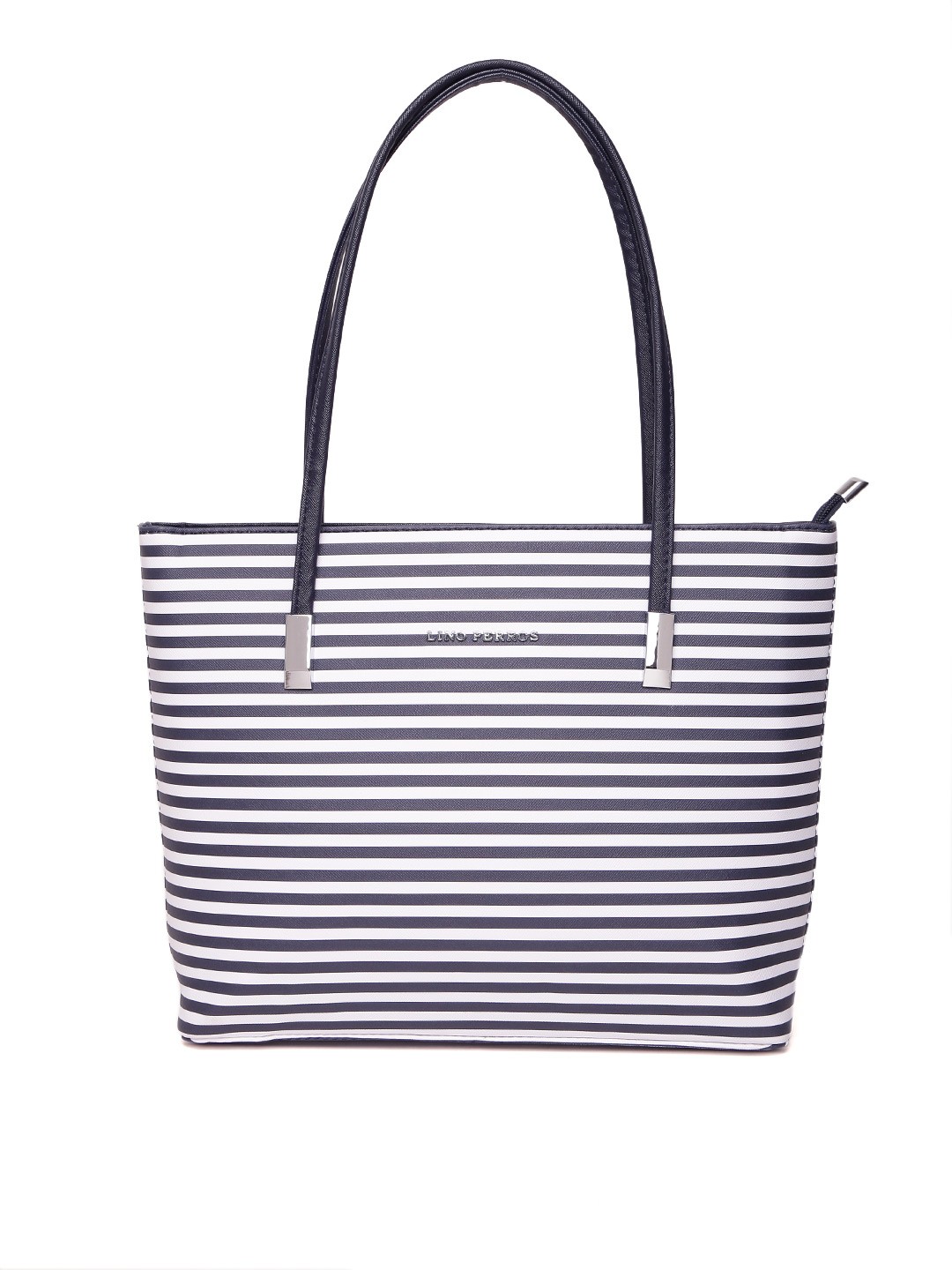 

Lisa Haydon for Lino Perros Navy Blue & White Striped Shoulder Bag