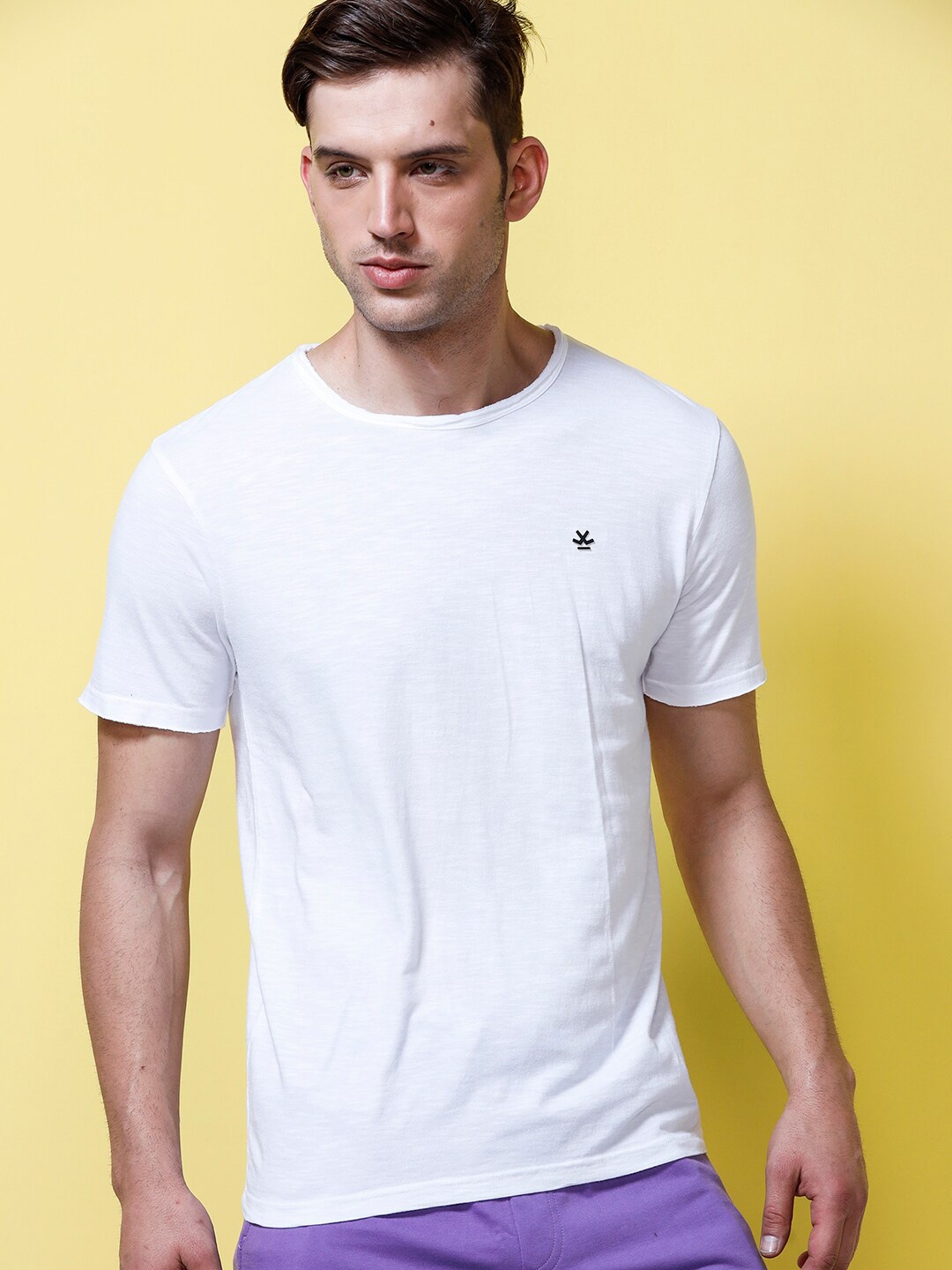 

WROGN Cotton Slim Fit T-shirt, White