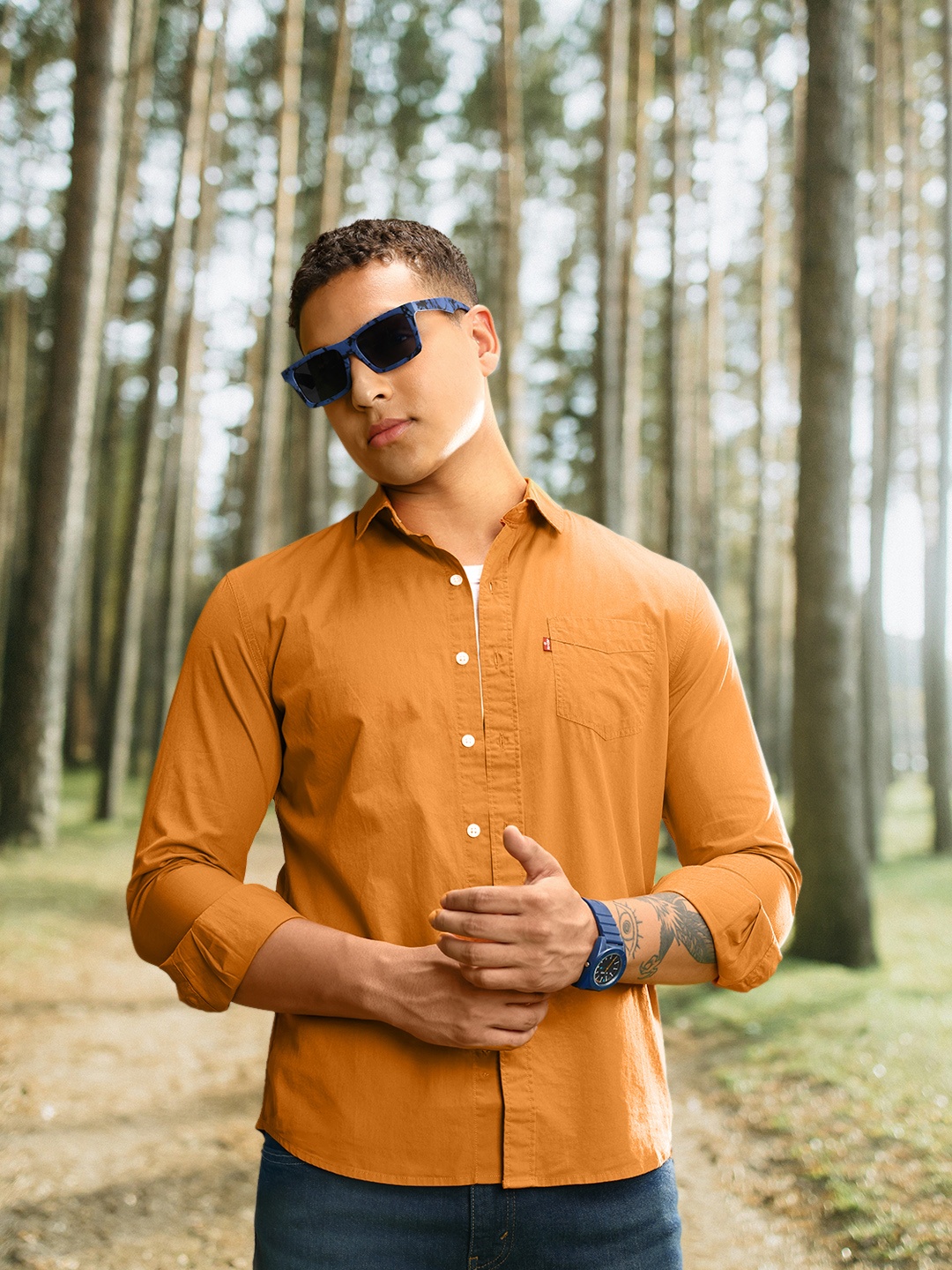 

Levis Solid Slim Fit Pure Cotton Casual Shirt, Mustard