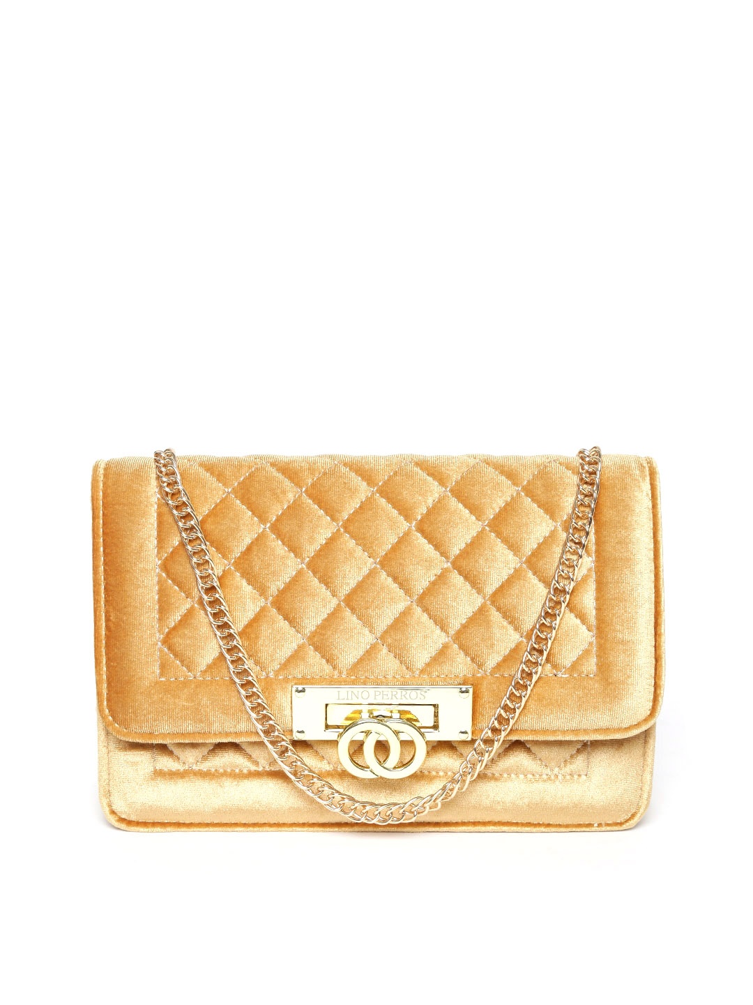 

Lisa Haydon for Lino Perros Mustard Yellow Quilted Sling Bag