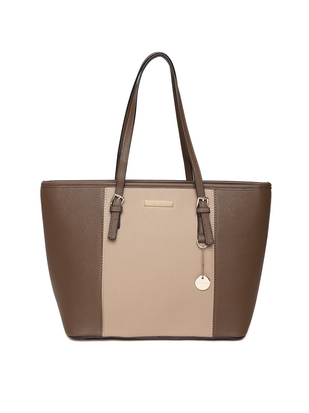 

Lino Perros Brown & Beige Colourblocked Shoulder Bag