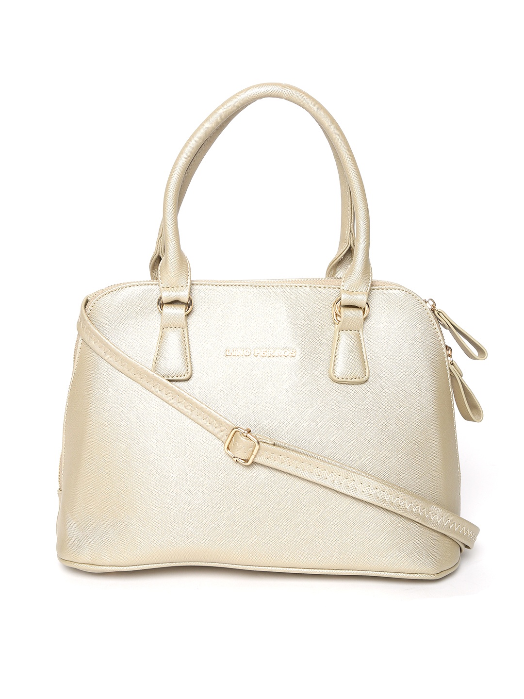 

Lino Perros Gold-Toned Solid Handheld Bag