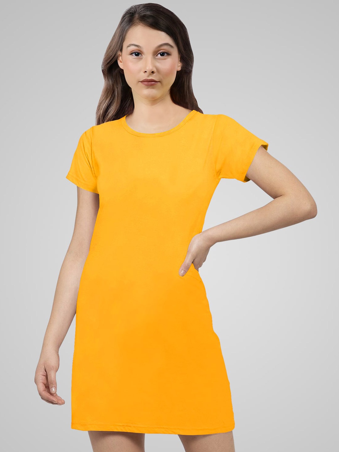 

Pootlu Pure Cotton Longline T-shirt, Yellow