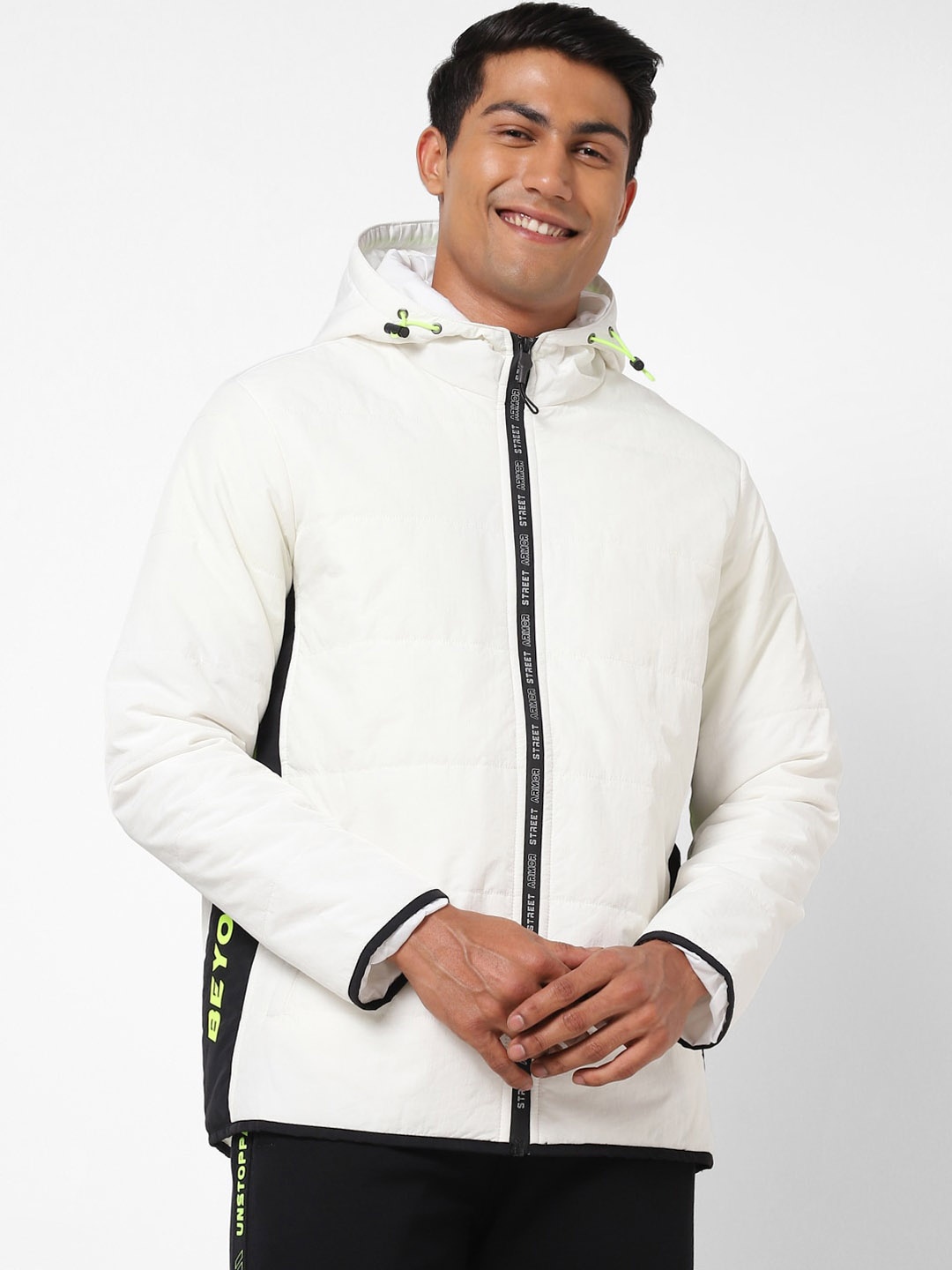 

Street Armor by Pantaloons Hooded Paded Jacket, White