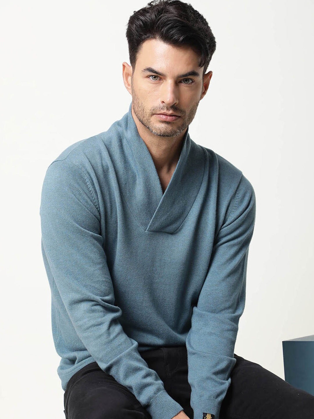 

RARE RABBIT Men Denvy Slim Fit Sweatshirt, Blue