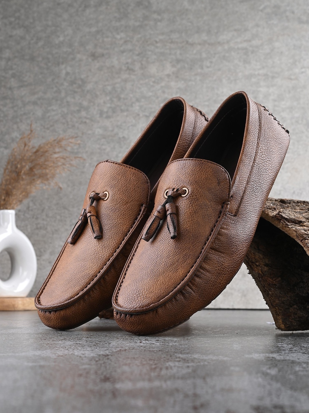 

San Frissco Men Colourblocked Slip-On Loafers Casual Shoes, Brown