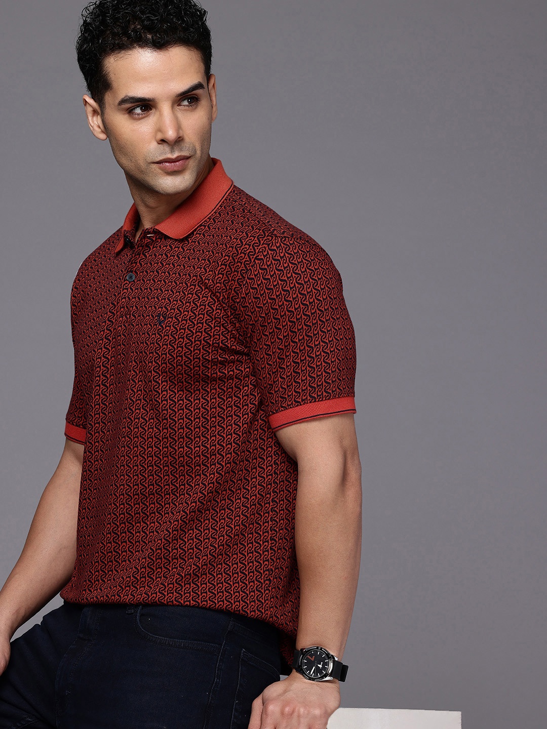 

Allen Solly Polo Collar Pure Cotton T-shirt, Red