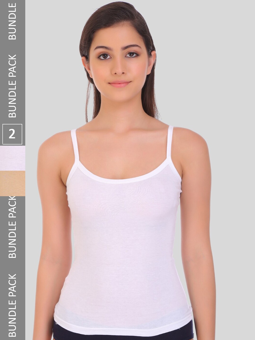 

POOJA RAGENEE Pack Of 2 Pure Cotton Camisoles, White
