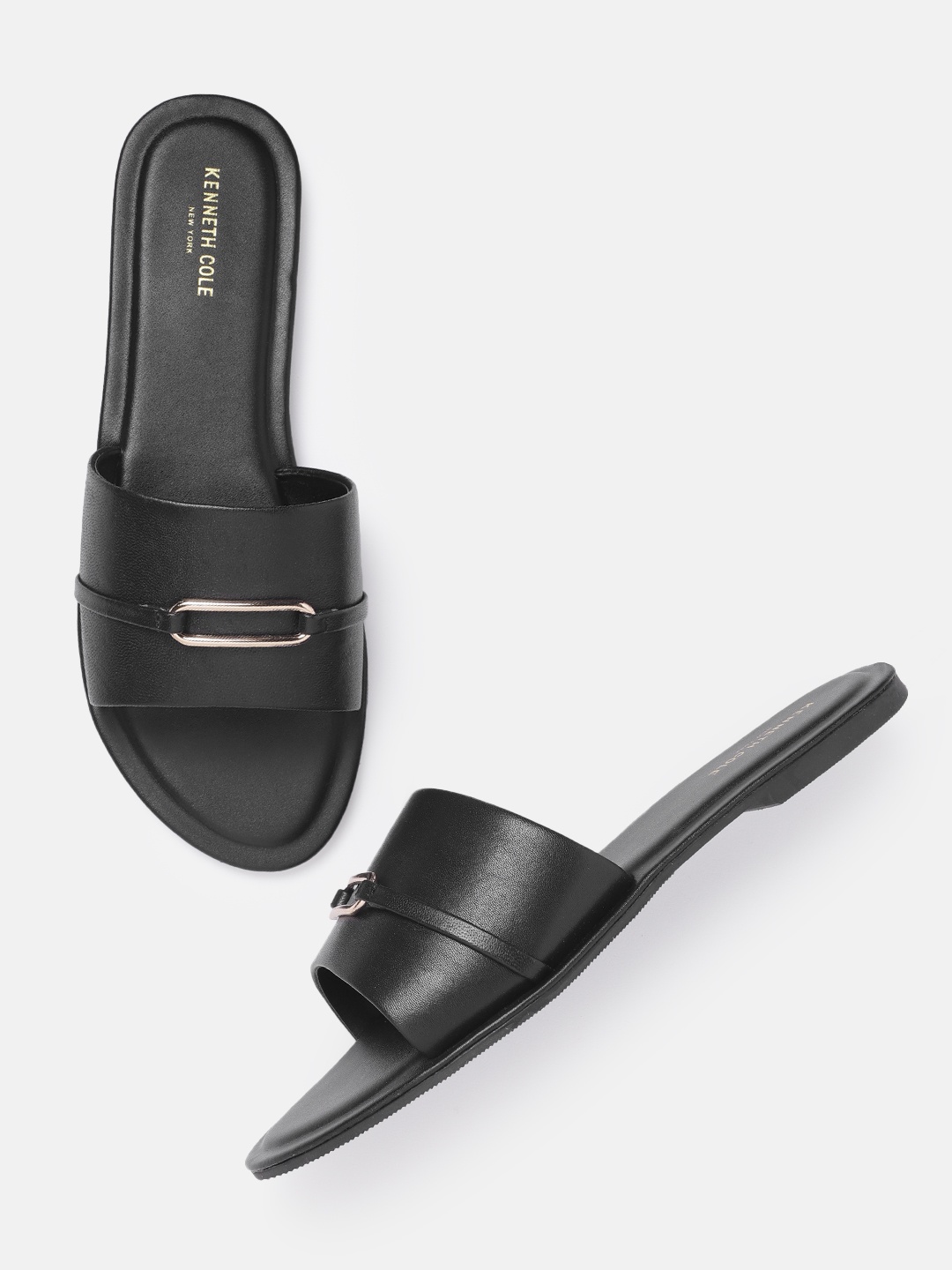 

Kenneth Cole Women Embellished Open Toe Flats, Black