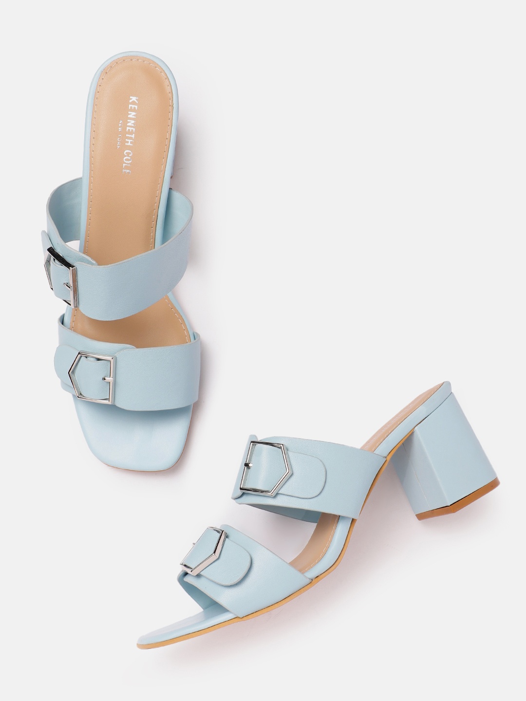 

Kenneth Cole Buckle Detail Block Heel, Blue