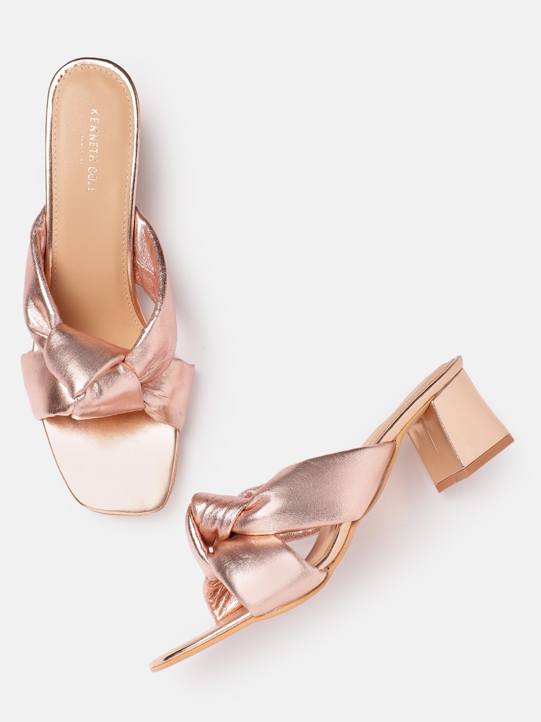 

Kenneth Cole Knot Detail Block Heels, Rose gold