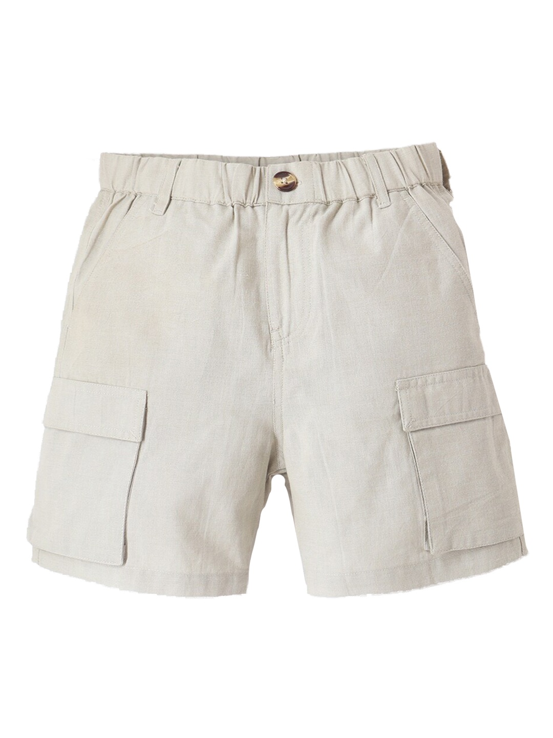 

Cherry Crumble Boys Mid-Rise Cotton Cargo Shorts, Brown
