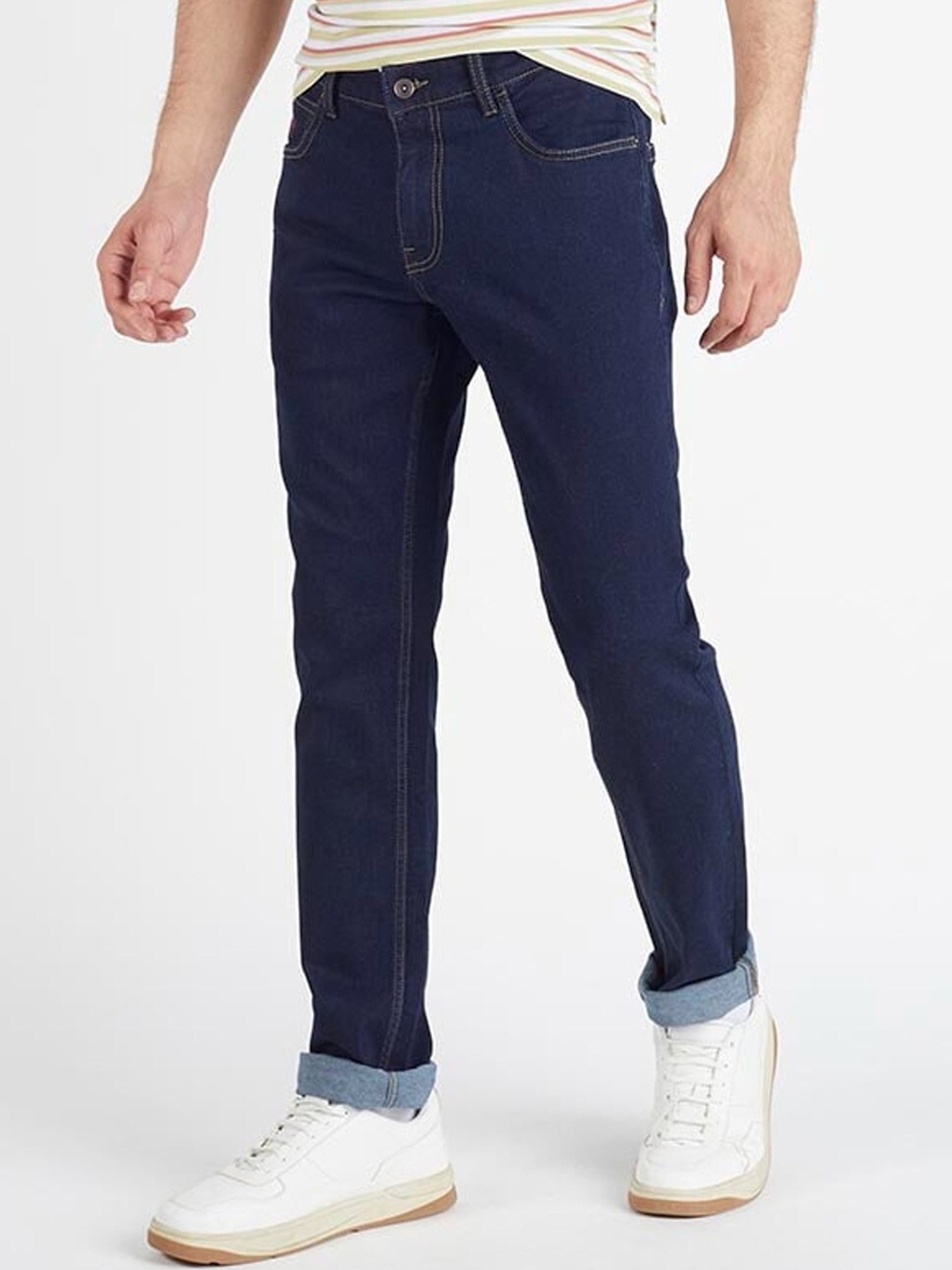 

Indian Terrain Men Dark Shade Brooklyn Non-Strechable Jeans, Blue