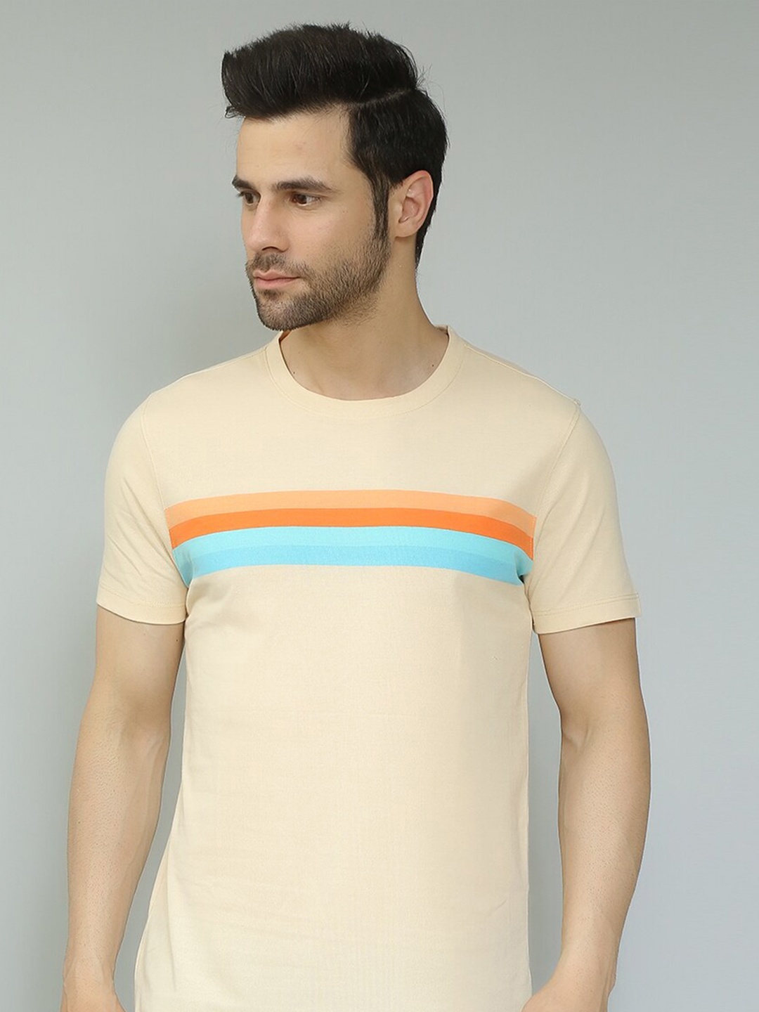 

Mast & Harbour Colourblocked T-shirt, Beige