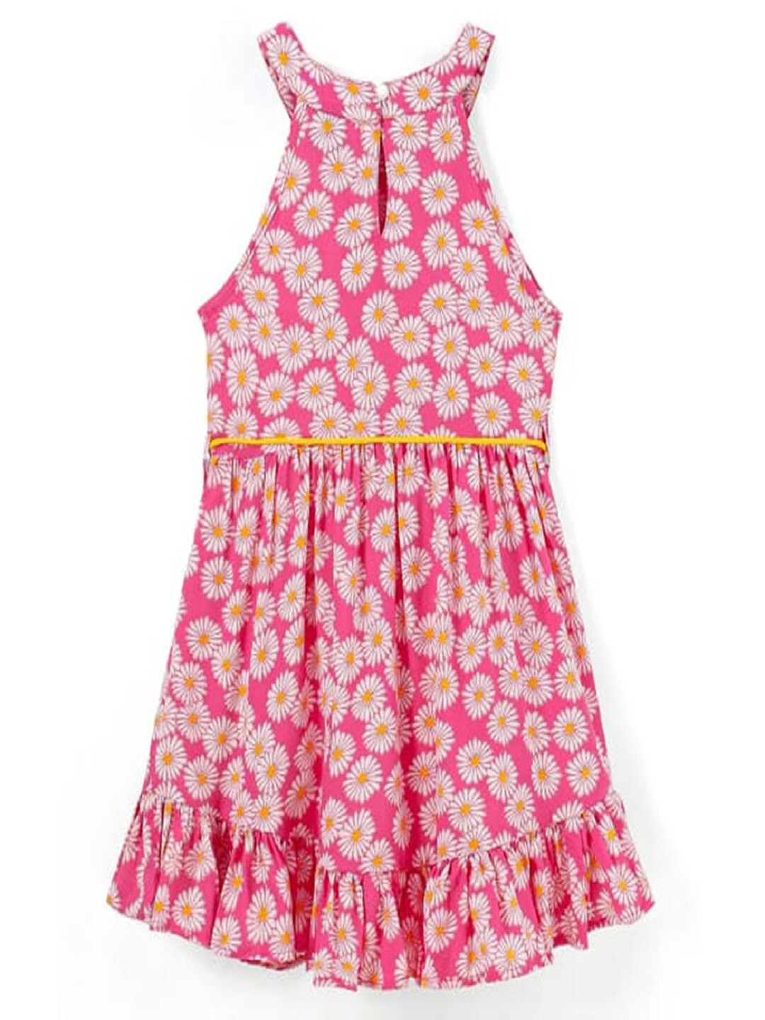 

M'andy Floral Printed Halter Neck Fit & Flare Dress, Pink