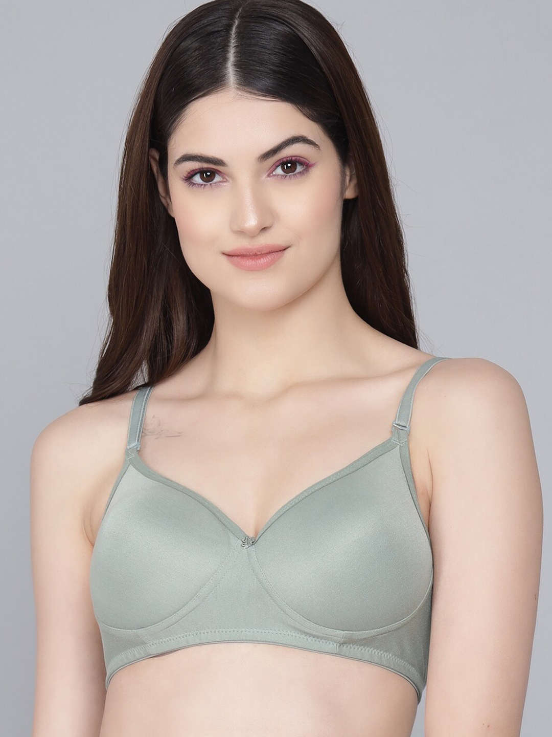 

Imsa Moda Non-Wired Lightly Padded All Day Comfort Seamless Everyday Bra, Green