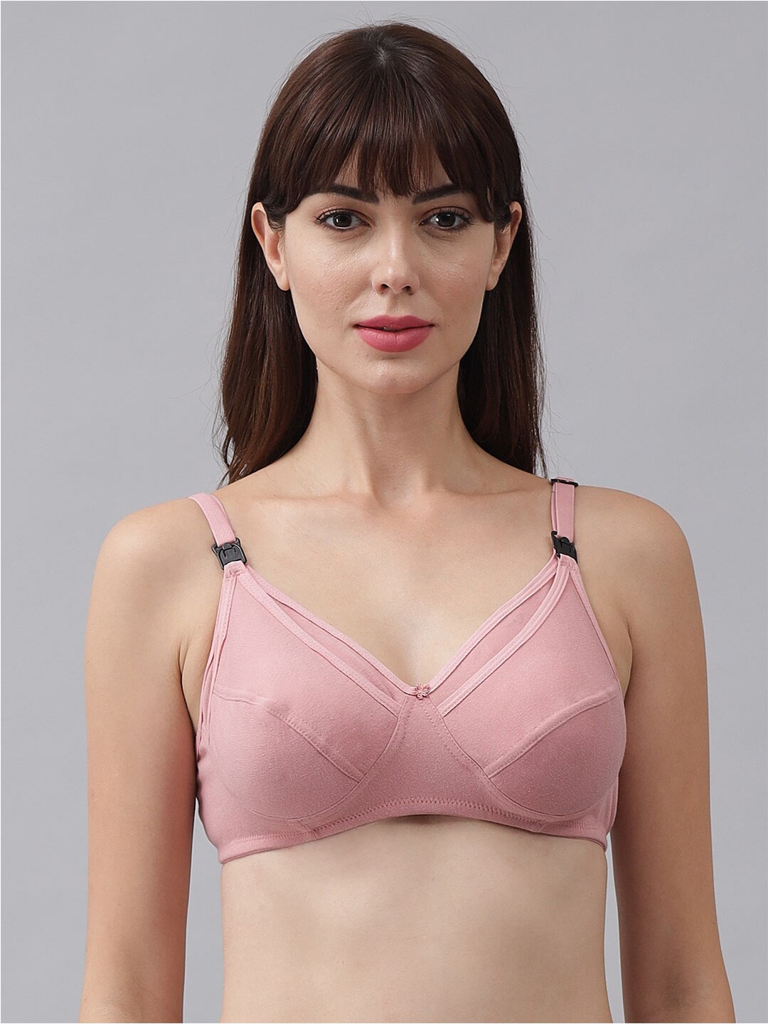 

Imsa Moda Non-Wired Non Padded All Day Comfort Maternity Bra, Pink