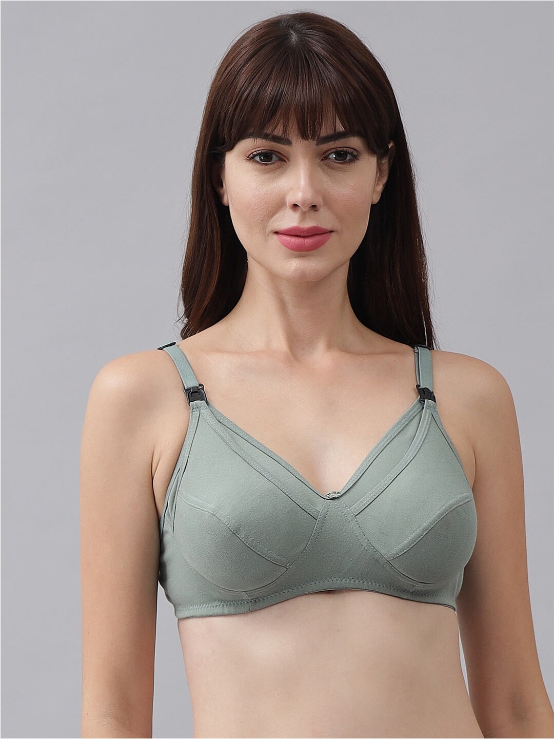 

Imsa Moda Non-Wired Non Padded All Day Comfort Maternity Bra, Green