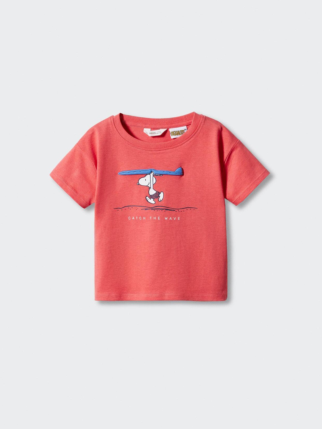 

Mango Kids Boys Pure Cotton Snoopy Printed T-shirt, Rust