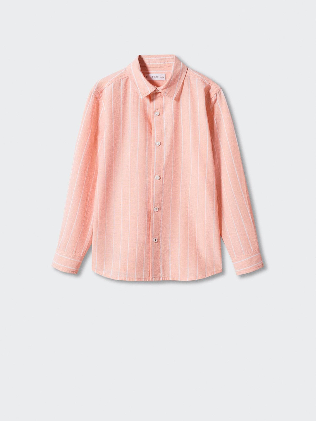 

Mango Kids Boys Striped Casual Shirt, Peach