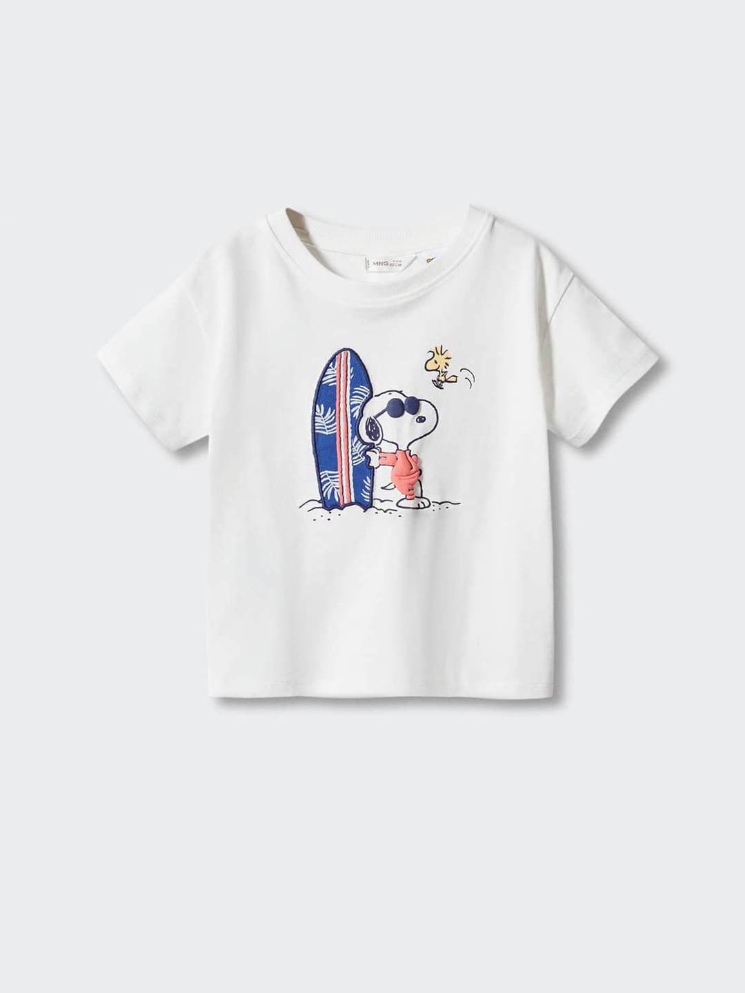 

Mango Kids Boys Pure Cotton Snoopy Printed T-shirt, White