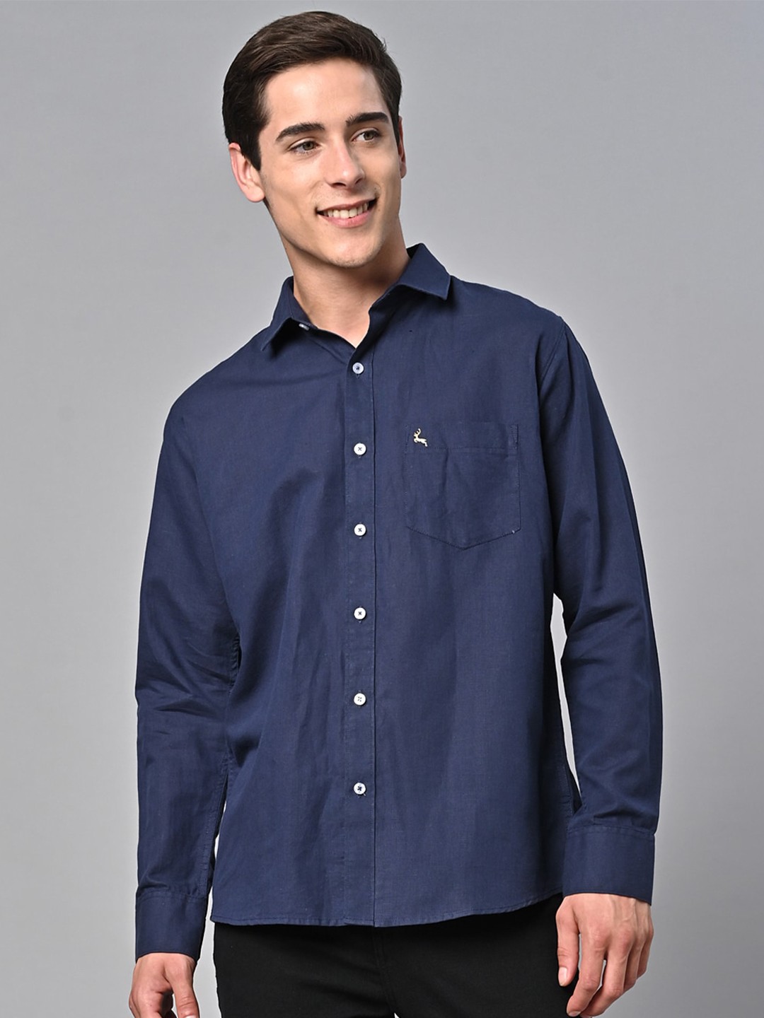 

VALBONE Comfort Opaque Cotton Casual Shirt, Blue