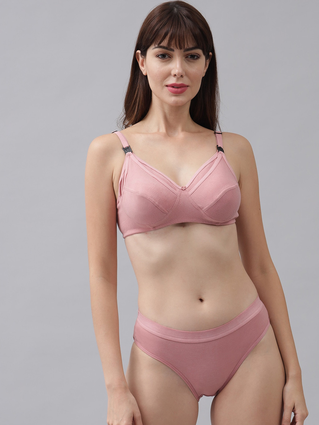 

Imsa Moda Non Padded Maternity Lingerie Set, Pink