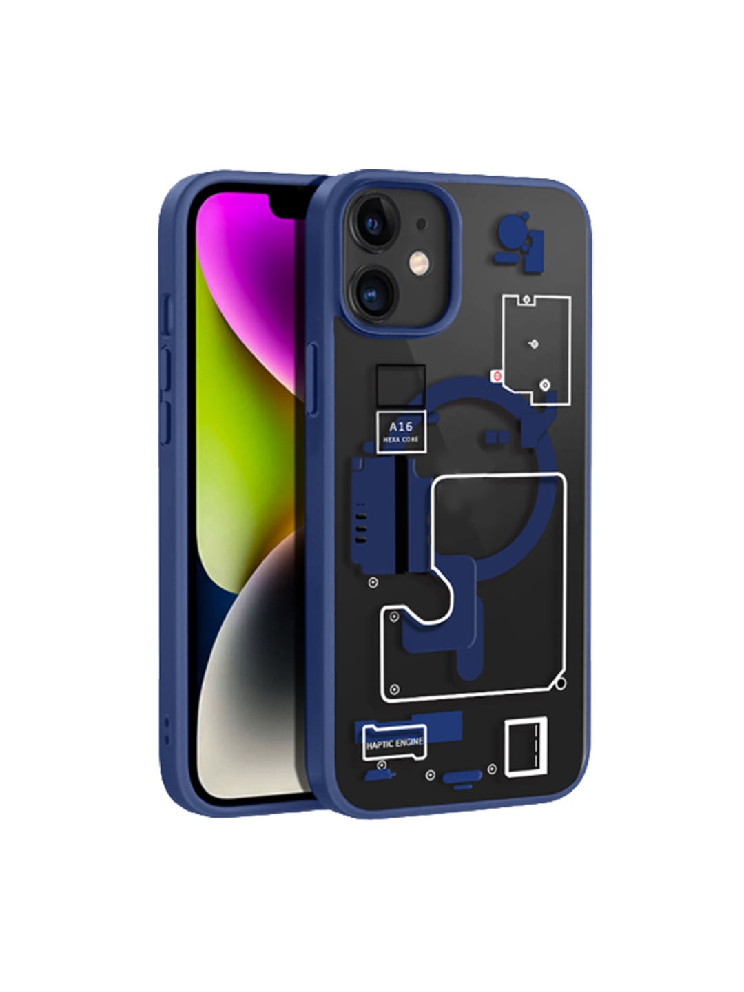 

Karwan Textured iPhone 11 Phone Back Case, Blue