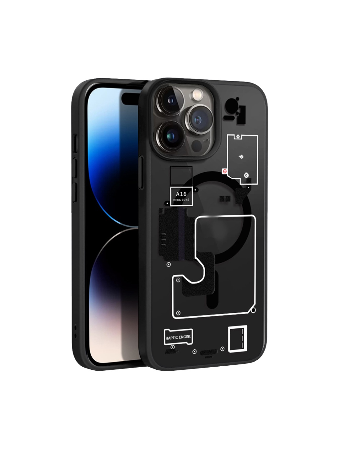 

Karwan iPhone 14 Pro Mobile Back Case, Black