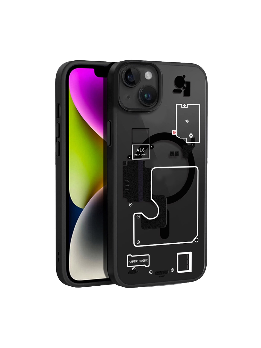 

Karwan Magsafe iPhone 14 Plus Mobile Back Case, Black