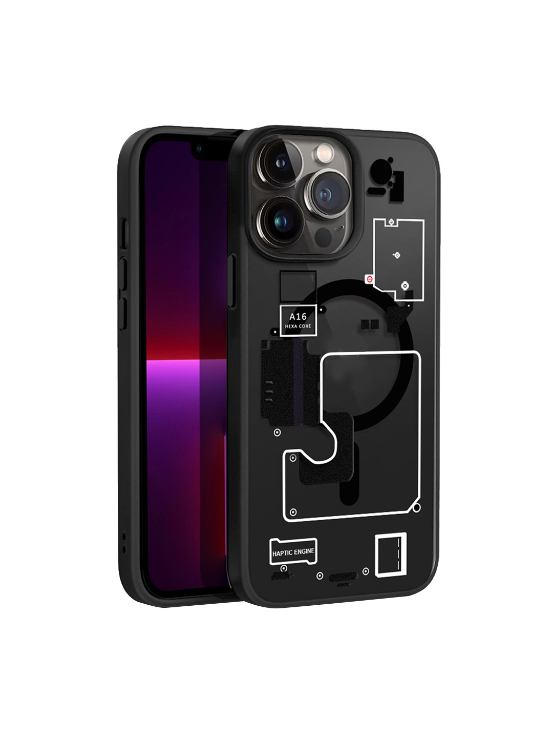 

Karwan Magsafe iPhone 13 Pro Max Mobile Back Case, Black