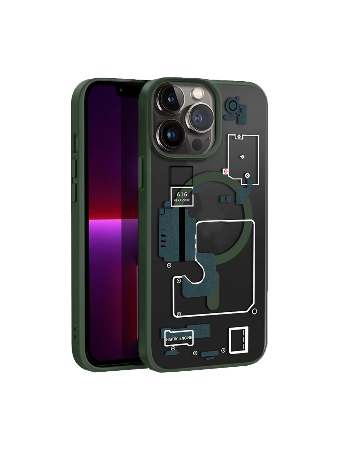 

Karwan Magsafe iPhone 13 Pro Max Mobile Back Case, Green